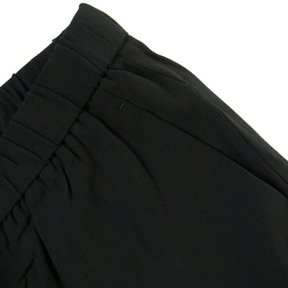 NWT Eileen Fisher Slouchy Ankle in Black Silk Georgette Pull-on Crop Pants L - Picture 5 of 8